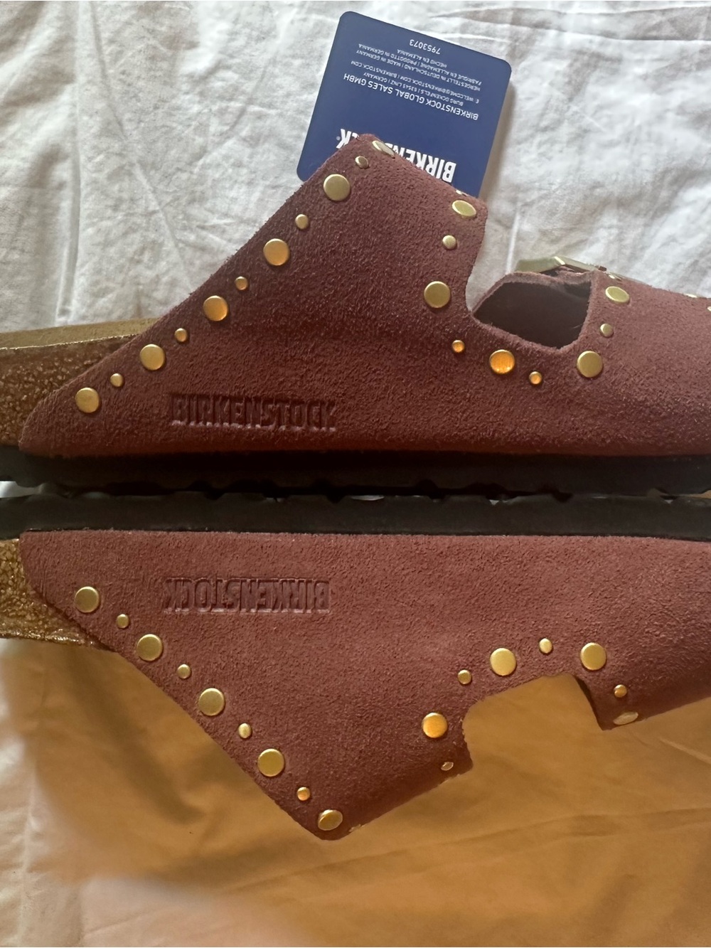 Birkenstock Studded Double-Buckle Sandals in Mauve - Picture 5 of 9